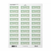 Elegant luxe luxe blik etiket (Full Sheet)