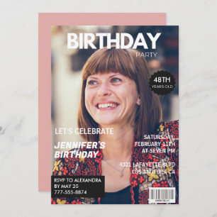 Elegant Luxe Magazine Foto 48e verjaardag Kaart
