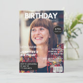 Elegant Luxe Magazine Foto 57e verjaardag Kaart (Staand voorkant)