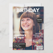 Elegant Luxe Magazine Foto 62e verjaardag Kaart (Voorkant)