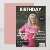 Elegant Luxe Magazine Foto 81e verjaardag Kaart (Voorkant / Achterkant)