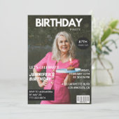 Elegant Luxe Magazine Foto 87e verjaardag Kaart (Staand voorkant)