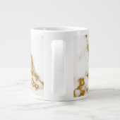 Elegant luxe marmeren goud ontwerp grote koffiekop (Achterkant)