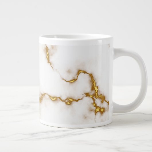 Elegant luxe marmeren goud ontwerp grote koffiekop (Rechts)
