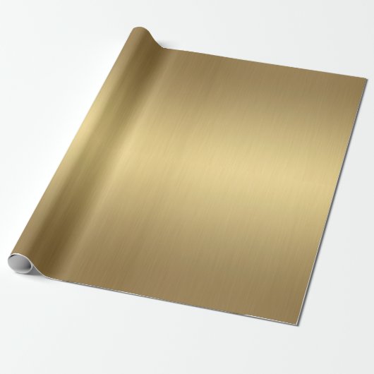Elegant Luxe Metallic Gold Cadeaupapier (Uitgerold)