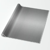 Elegant Luxe Metallic Zilver Grijs Cadeaupapier (Uitgerold)