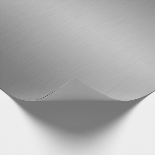 Elegant Luxe Metallic Zilver Grijs Cadeaupapier (Hoek)