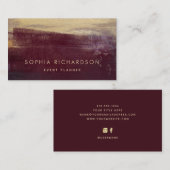 Elegant Luxe Paars en Gold Visitekaartje (Voorkant / Achterkant)