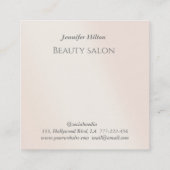 Elegant luxe parelholografisch lichtgevend vierkante visitekaartje (Achterkant)