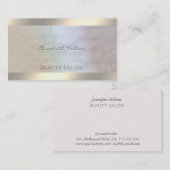 Elegant luxe parelholografisch lichtgevend visitekaartje (Voorkant / Achterkant)