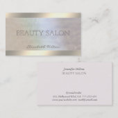 Elegant luxe parelholografisch lichtgevend visitekaartje (Voorkant / Achterkant)