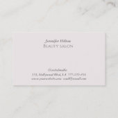 Elegant luxe parelholografisch lichtgevend visitekaartje (Achterkant)