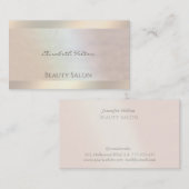 Elegant luxe parelholografisch lichtgevend visitekaartje (Voorkant / Achterkant)