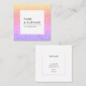 Elegant Luxe PinkGold Social Square Visitekaartje (Voorkant / Achterkant)