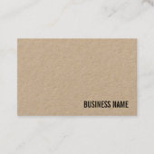 Elegant luxe Real Kraft Paper Moderne Sjabloon Visitekaartje (Voorkant)