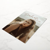 Elegant Luxe Roos Gold Afstuderen Folie Invitat Folie Uitnodiging (Gedraaid)