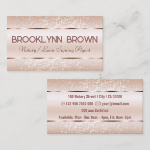 Elegant Luxe Roos Gouden Border Glitter Stars Luxe Visitekaartje