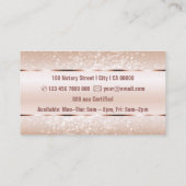 Elegant Luxe Roos Gouden Border Glitter Stars Luxe Visitekaartje (Achterkant)