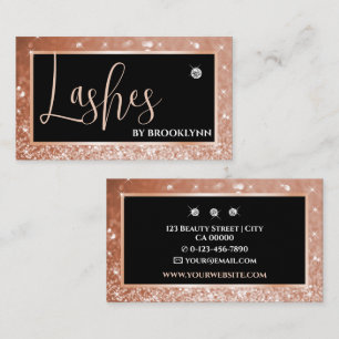 Elegant luxe Roos gouden sprankelende diamant Visitekaartje