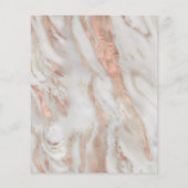 Elegant luxe roos goudmarmer bruiloft (Achterkant)