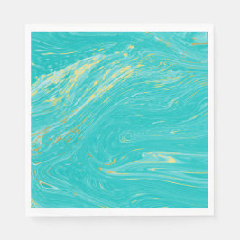 Elegant luxe royal marble Gold Blue design Servet