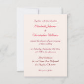 Elegant Luxe Satin Custom Wedding Kaart (Voorkant)