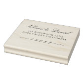 Elegant Luxe Script Aangepast Trouw Retouradres Rubberstempel (Stempel)