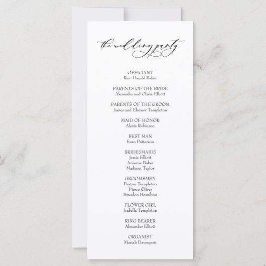 Elegant Luxe Script Lettertype Eenvoudig huwelijks (Achterkant)