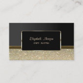 Elegant luxe stijlvol, Faux Gold, Glittery Visitekaartje (Voorkant)