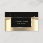 Elegant luxe stijlvol, Faux Gold, zwart Visitekaartje (Voorkant)