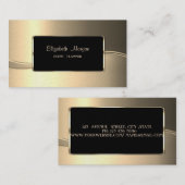 Elegant luxe stijlvol, goud, Lijst Visitekaartje (Voorkant / Achterkant)