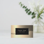 Elegant luxe stijlvol, goud, Lijst Visitekaartje (Staand voorkant)