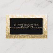 Elegant luxe stijlvol, modern, Glittery Bokeh Lotu Visitekaartje (Achterkant)