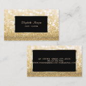 Elegant luxe stijlvol, modern, glittery Bokeh Visitekaartje (Voorkant / Achterkant)