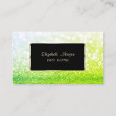 Elegant luxe stijlvol, modern, groen glittery Boke Visitekaartje (Voorkant)
