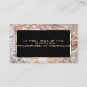 Elegant luxe stijlvol, modern, Lotus Glitter Marbl Visitekaartje (Achterkant)