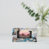 Elegant luxe stijlvol, modern, Lotus Marble Visitekaartje (Staand voorkant)
