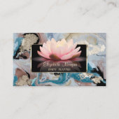 Elegant luxe stijlvol, modern, Lotus Marble Visitekaartje (Voorkant)