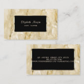 Elegant luxe stijlvol, modern, zwart Lijst, marmer Visitekaartje (Voorkant / Achterkant)