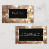 Elegant luxe stijlvol, professioneel, Bokeh Visitekaartje (Voorkant / Achterkant)