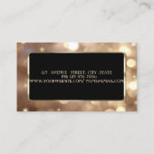 Elegant luxe stijlvol, professioneel, Bokeh Visitekaartje (Achterkant)