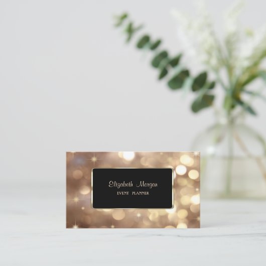 Elegant luxe stijlvol, professioneel, Bokeh Visitekaartje (Staand voorkant)