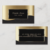 Elegant luxe stijlvol, professioneel, Faux Gold Visitekaartje (Voorkant / Achterkant)