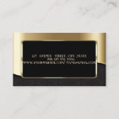 Elegant luxe stijlvol, professioneel, Faux Gold Visitekaartje (Achterkant)