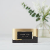 Elegant luxe stijlvol, professioneel, Faux Gold Visitekaartje (Staand voorkant)