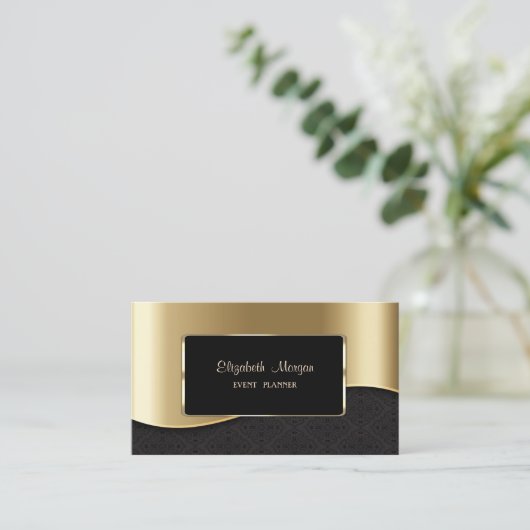 Elegant luxe stijlvol, professioneel, Faux Gold Visitekaartje (Staand voorkant)