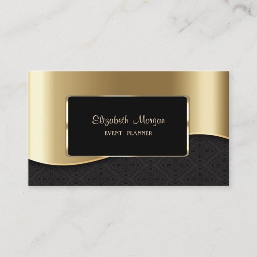 Elegant luxe stijlvol, professioneel, Faux Gold Visitekaartje (Voorkant)