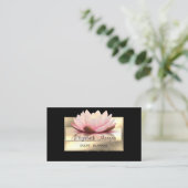 Elegant luxe stijlvol, zwart, Lijst, Lotus Visitekaartje (Staand voorkant)