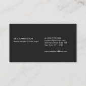 Elegant Luxe Tortoiseshel Interior Designer Visitekaartje (Achterkant)