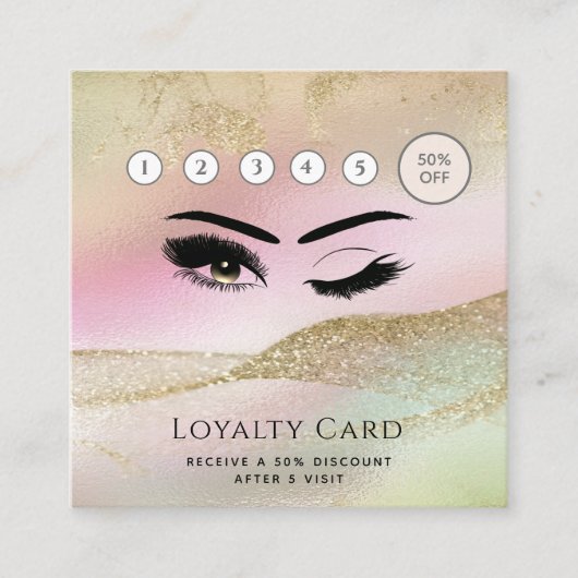 Elegant luxe wink zweeft make-up eye after care lo klantenkaartje (Voorkant)